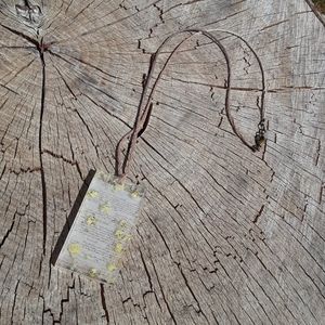 Floral handwriting boho style necklace